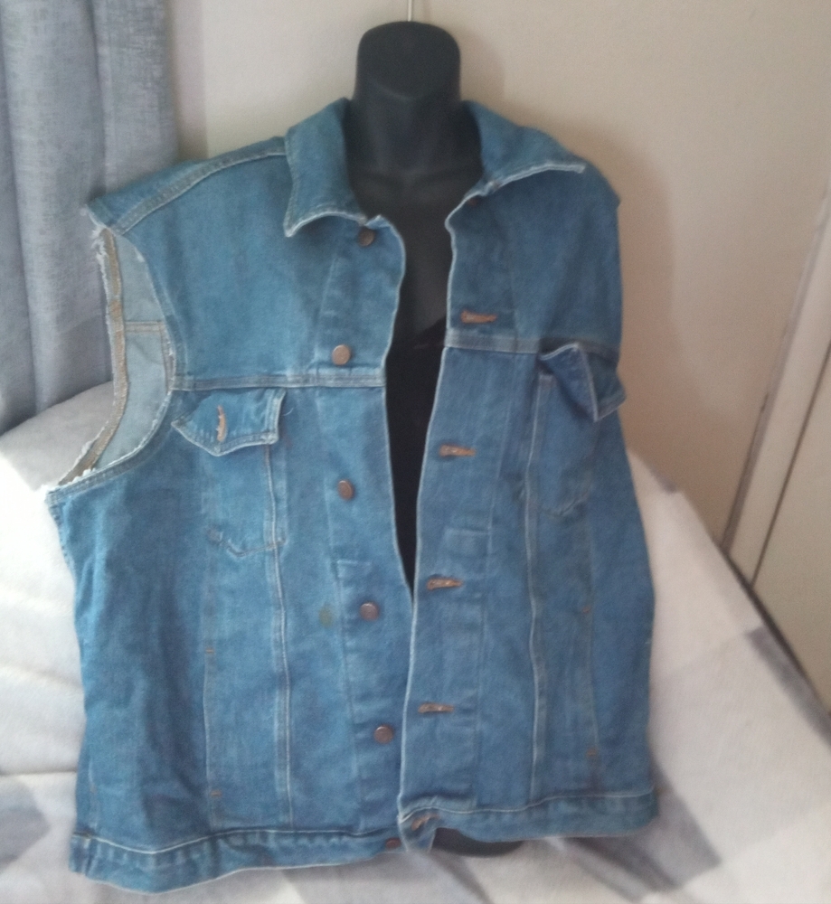 Source Unknown Blue Denim Vest